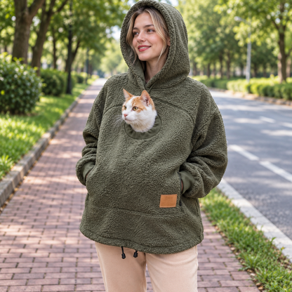 Gutcheck™  Cozy Pet Pouch Hoodie for Cats & Small Dogs