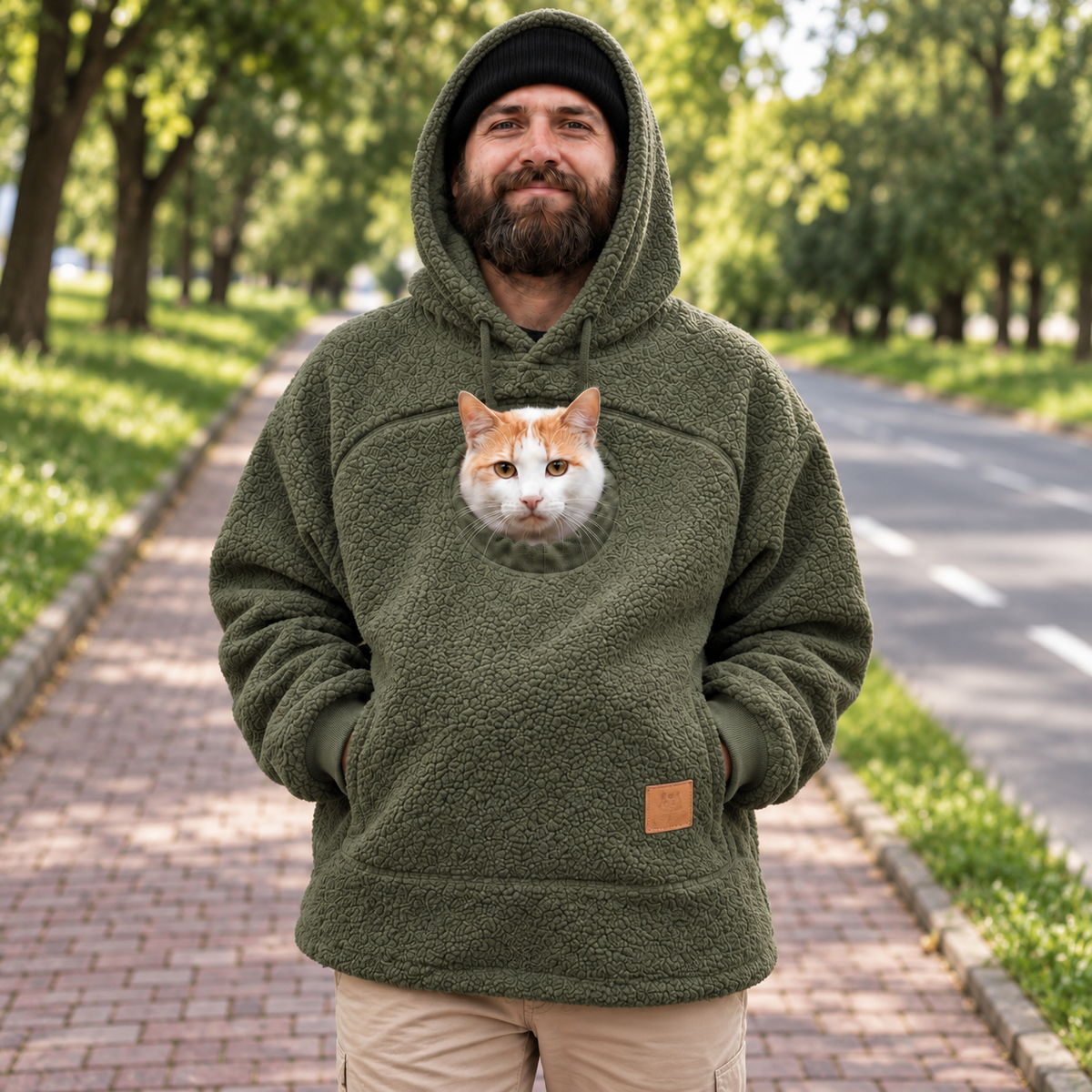 Gutcheck™  Cozy Pet Pouch Hoodie for Cats & Small Dogs