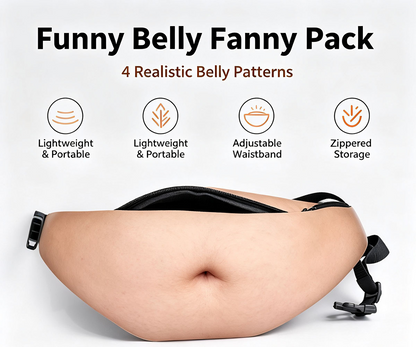 Gutcheck™ Belly Bag – Realistic Beer Belly Fanny Pack for Men